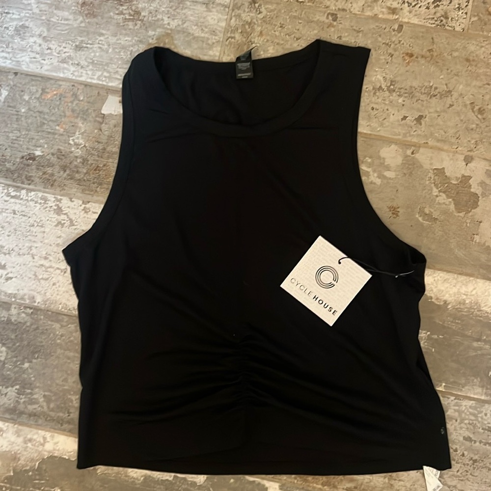 Cycle House Brand:  Black cropped workout Top
